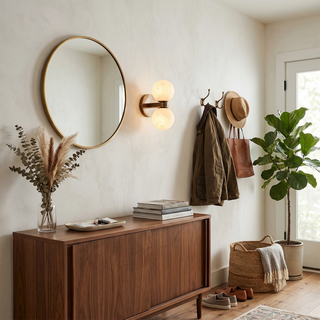 Alabaster Celestia Dual Orb Wall Light