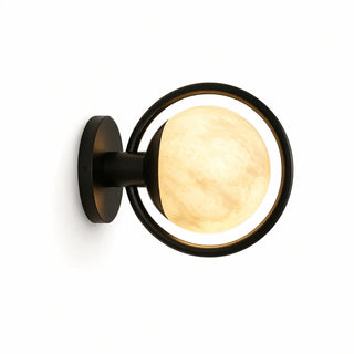 Alabaster Celestial Ring Globe Wall Lamp