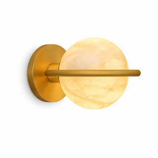 Alabaster Celestial Ring Globe Wall Lamp