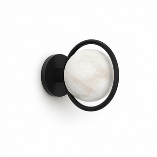 Alabaster Celestial Ring Globe Wall Lamp