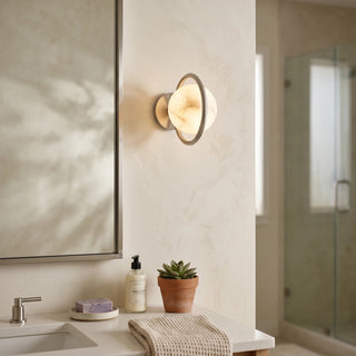 Alabaster Celestial Ring Globe Wall Lamp