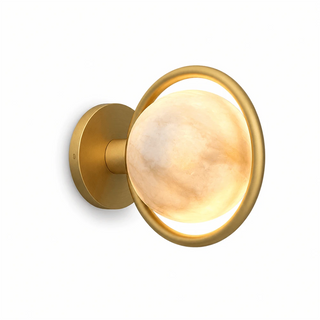 Alabaster Celestial Ring Globe Wall Lamp
