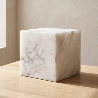 Alabaster Cubic Table Lamp