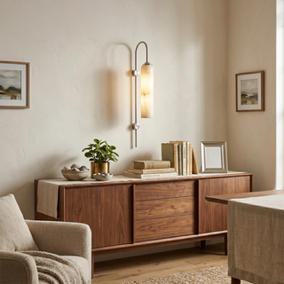 Alabaster Cylinder Tube Wall Sconce