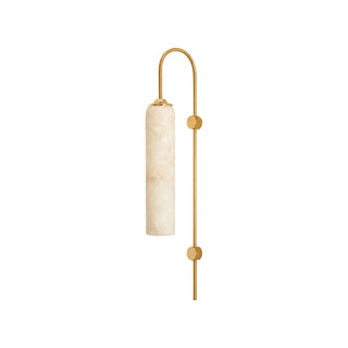 Alabaster Cylinder Tube Wall Sconce