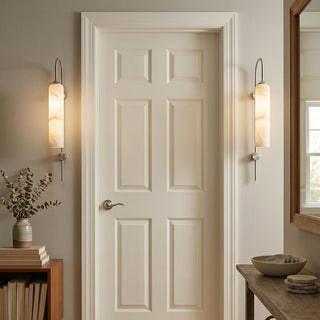 Alabaster Cylinder Tube Wall Sconce