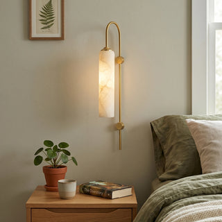 Alabaster Cylinder Tube Wall Sconce