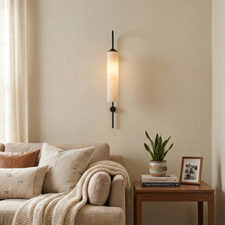 Alabaster Cylinder Tube Wall Sconce