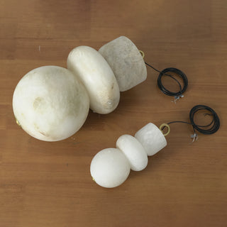 Alabaster Cylindrical Chain Chandelier