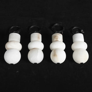 Alabaster Cylindrical Chain Chandelier