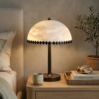 Alabaster Dome Trim Table Lamp - Vidirlighting