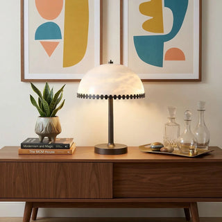 Alabaster Dome Trim Table Lamp - Vidirlighting