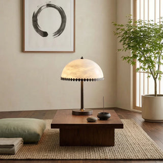 Alabaster Dome Trim Table Lamp - Vidirlighting