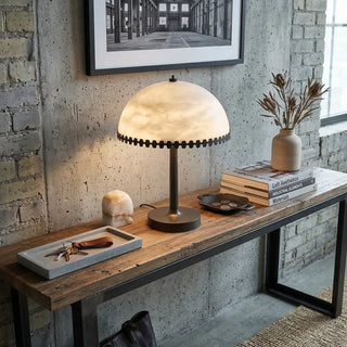 Alabaster Dome Trim Table Lamp - Vidirlighting