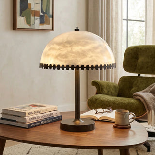 Alabaster Dome Trim Table Lamp - Vidirlighting