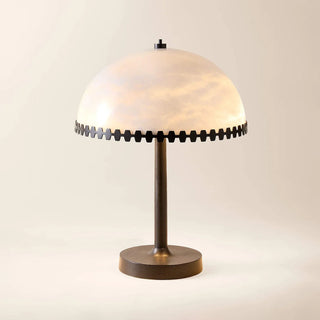 Alabaster Dome Trim Table Lamp - Vidirlighting