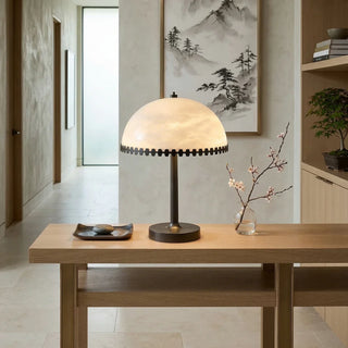Alabaster Dome Trim Table Lamp - Vidirlighting