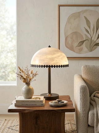 Alabaster Dome Trim Table Lamp - Vidirlighting