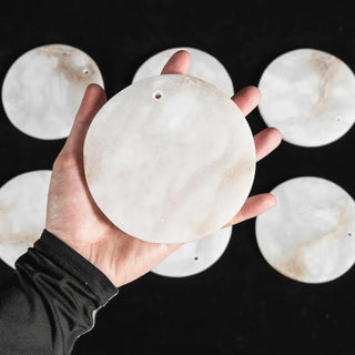 Alabaster Double Layer Round Wall Lamp