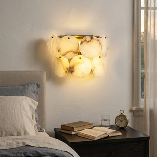 Alabaster Double Layer Round Wall Lamp