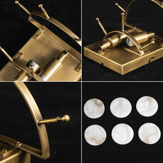 Alabaster Double Layer Round Wall Lamp
