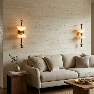 Alabaster Dual Wall Sconce