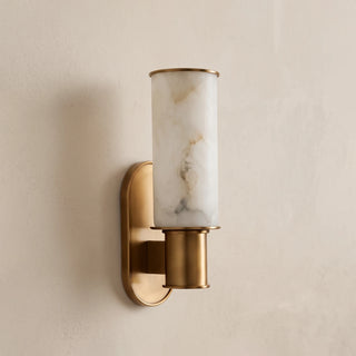 Alabaster Dualis Cylindrical Wall Sconce