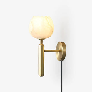 Alabaster Flower Plug-in Wall Lamp