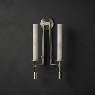 Alabaster Fontanelle Candlestick Wall Lamp