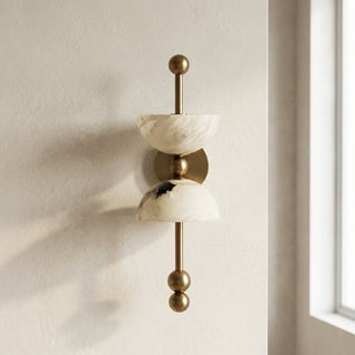 Alabaster Dual Wall Sconce
