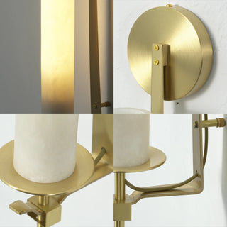 Alabaster Fontanelle Candlestick Wall Lamp