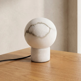 Alabaster Globe Table Lamp