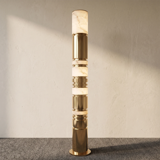 Alabaster Luxury Column Floor Lamp