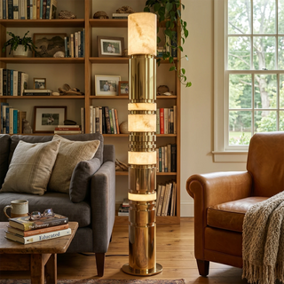 Alabaster Luxury Column Floor Lamp