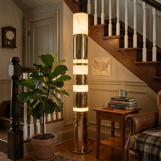 Alabaster Luxury Column Floor Lamp