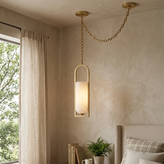 Alabaster Melange Small Chain Chandelier