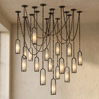Alabaster Melange Small Chain Chandelier