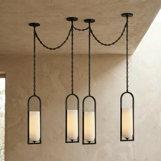 Alabaster Melange Small Chain Chandelier
