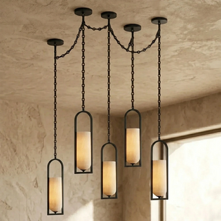 Alabaster Melange Small Chain Chandelier