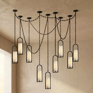 Alabaster Melange Small Chain Chandelier