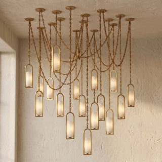Alabaster Melange Small Chain Chandelier