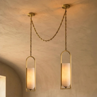 Alabaster Melange Small Chain Chandelier