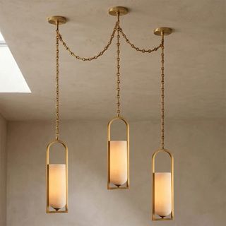 Alabaster Melange Small Chain Chandelier