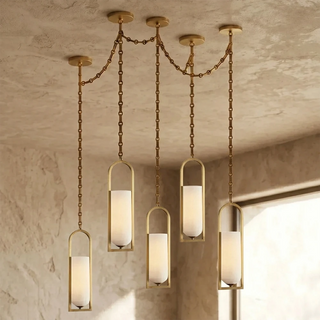 Alabaster Melange Small Chain Chandelier