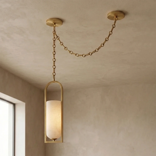 Alabaster Melange Small Chain Chandelier
