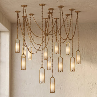 Alabaster Melange Small Chain Chandelier