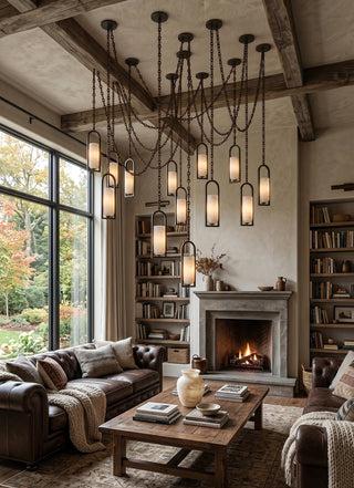 Alabaster Melange Small Chain Chandelier