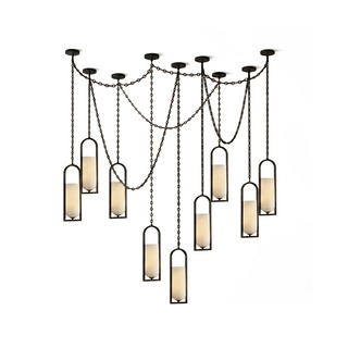Alabaster Melange Small Chain Chandelier