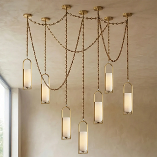 Alabaster Melange Small Chain Chandelier