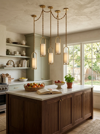 Alabaster Melange Small Chain Chandelier